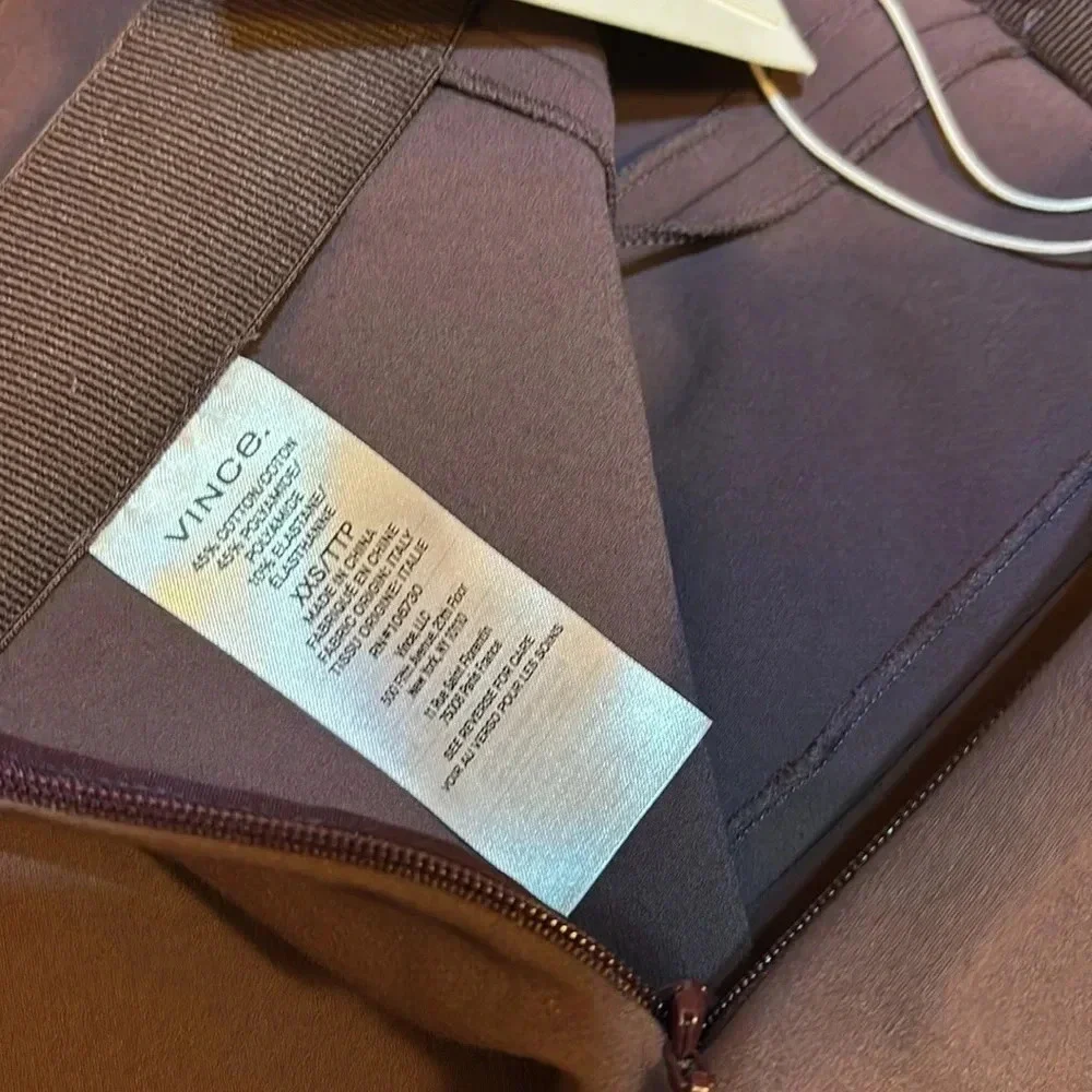 Vince Stitch Front Seam Ponte Legging Size XXS NWT $295